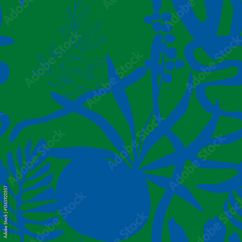 Tropical pattern, floral, leaves. Digital print in Repeat (rapport), Resolution 300 DPI, ideal for fashion, decoration and stationery.