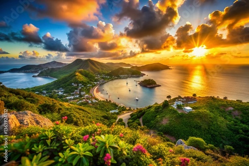 Antigua Shirley Heights Lookout Bay Dramatic Sunset Bokeh Photography