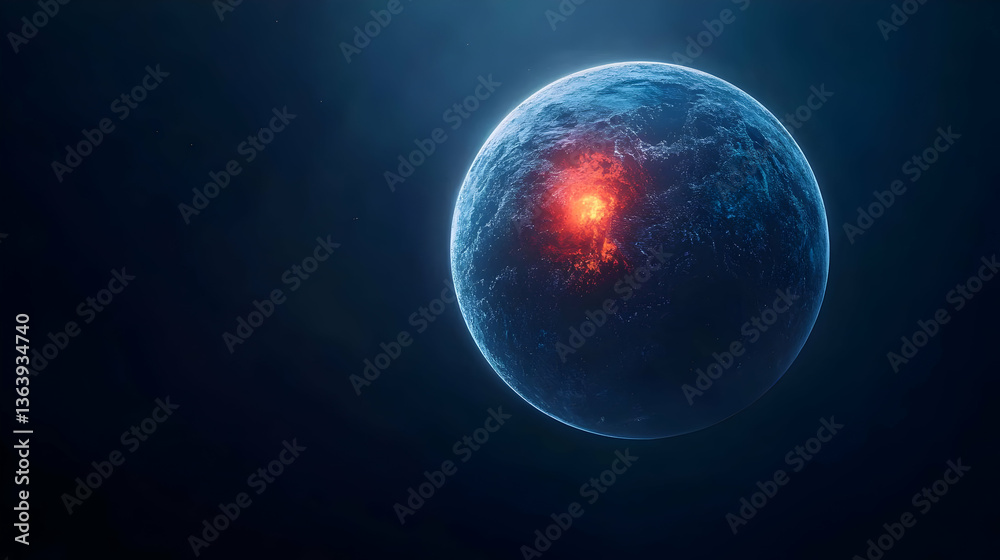 Naklejka premium Abstract Glowing Digital Sphere