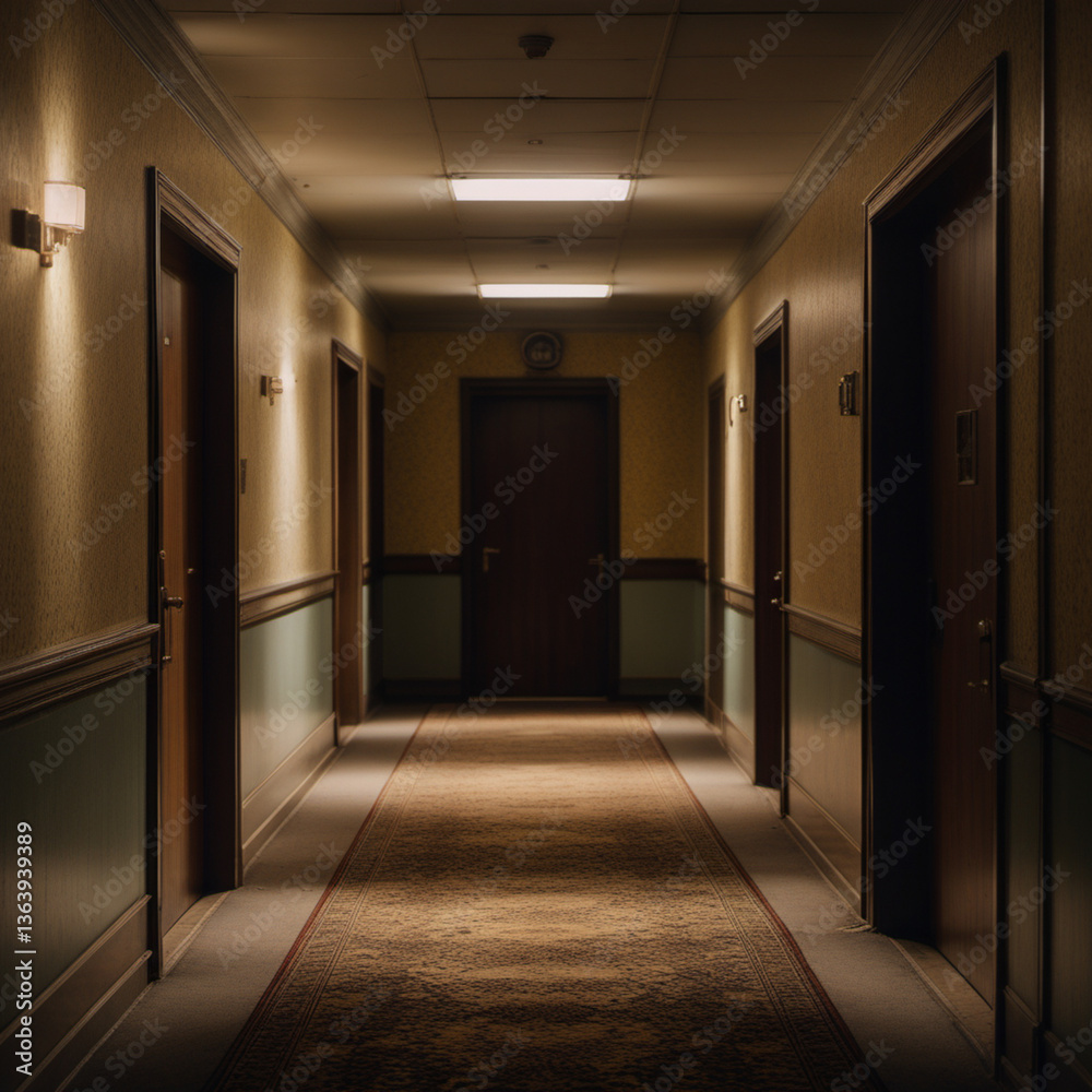 corridor in a hotel corridor in a hotel