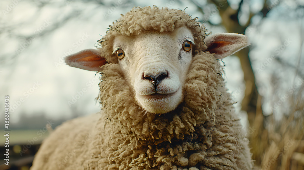 Obraz premium close-up portrait of a sheep