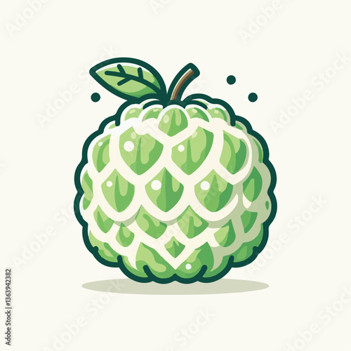 food, fruit, sweet, cherimoya, green, fresh, tropical, organic, ripe, healthy, annona, exotic, custard, background, isolated, white, raw, diet, half, custard apple, natural, delicious, seed, dessert, 
