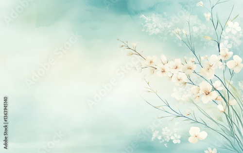 Retro style floral texture art background