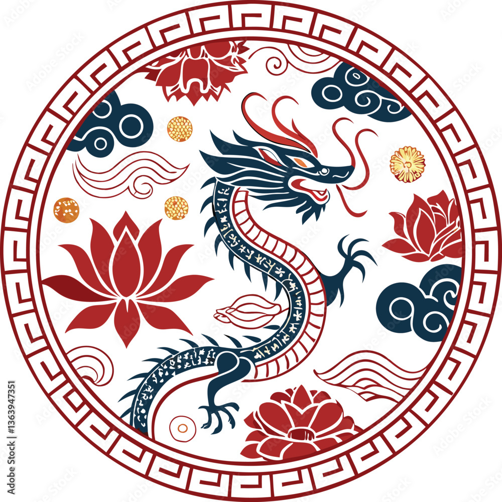 Fototapeta premium Circular pattern of Chinese style