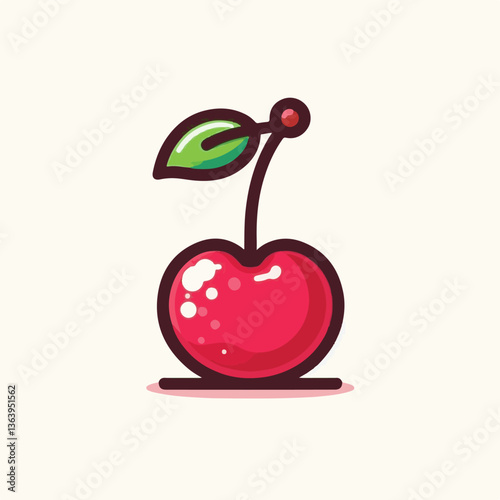 sweet, cherry, berry, fruit, food, red, cherries, leaf, juicy, illustration, fresh, background, vector, cute, summer, organic, green, design, isolated, nature, print, natural, art, vintage, vitamin, d