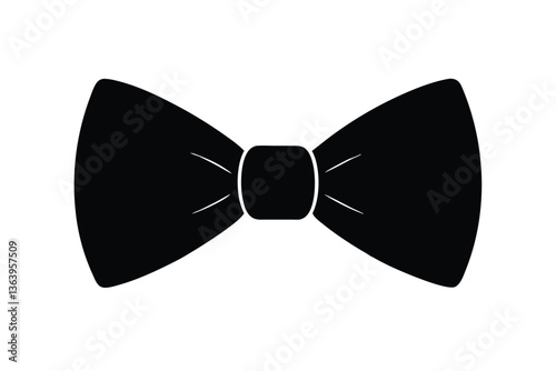 Bow tie vector silhouette
