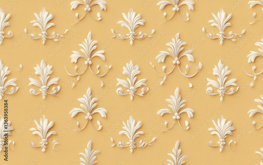 Fototapeta premium Retro style floral texture art background