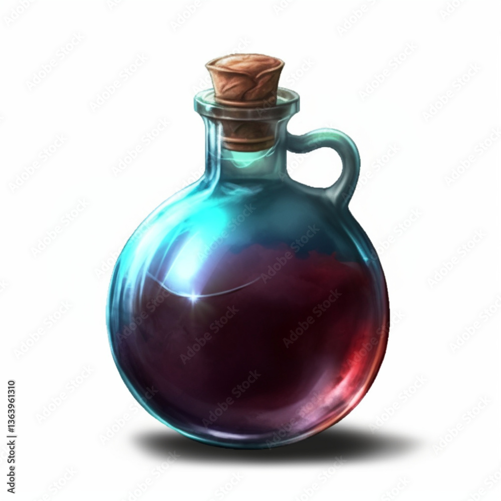 Beautiful round glass bottl AI generated Beautiful round glass bottl AI generated