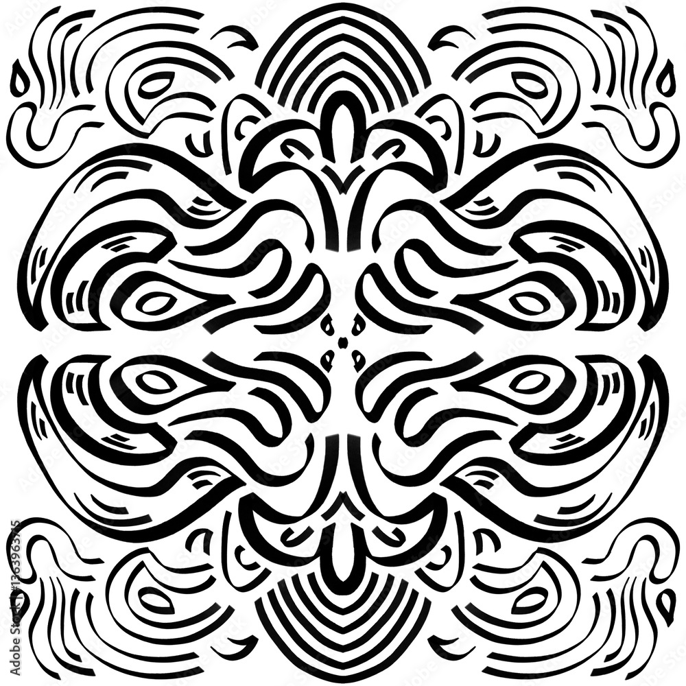 Fototapeta premium Abstract Tiger Tribal Pattern