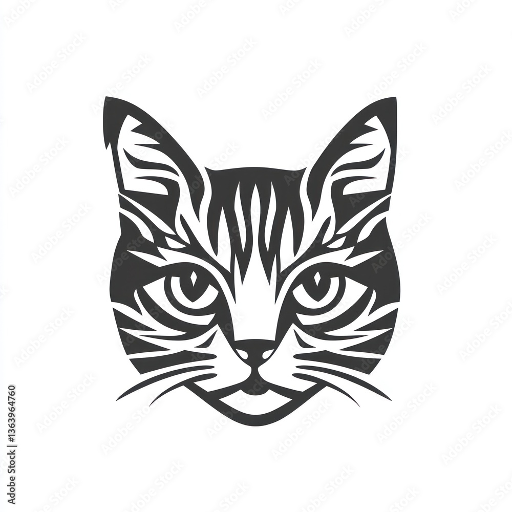 Obraz premium Stylish Cat Face Logo