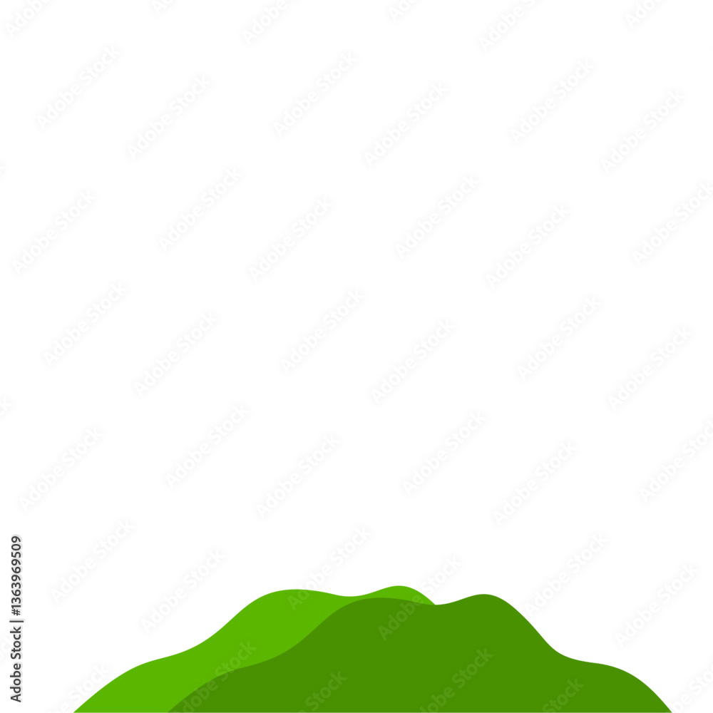 Fototapeta premium Green Mountain Illustration