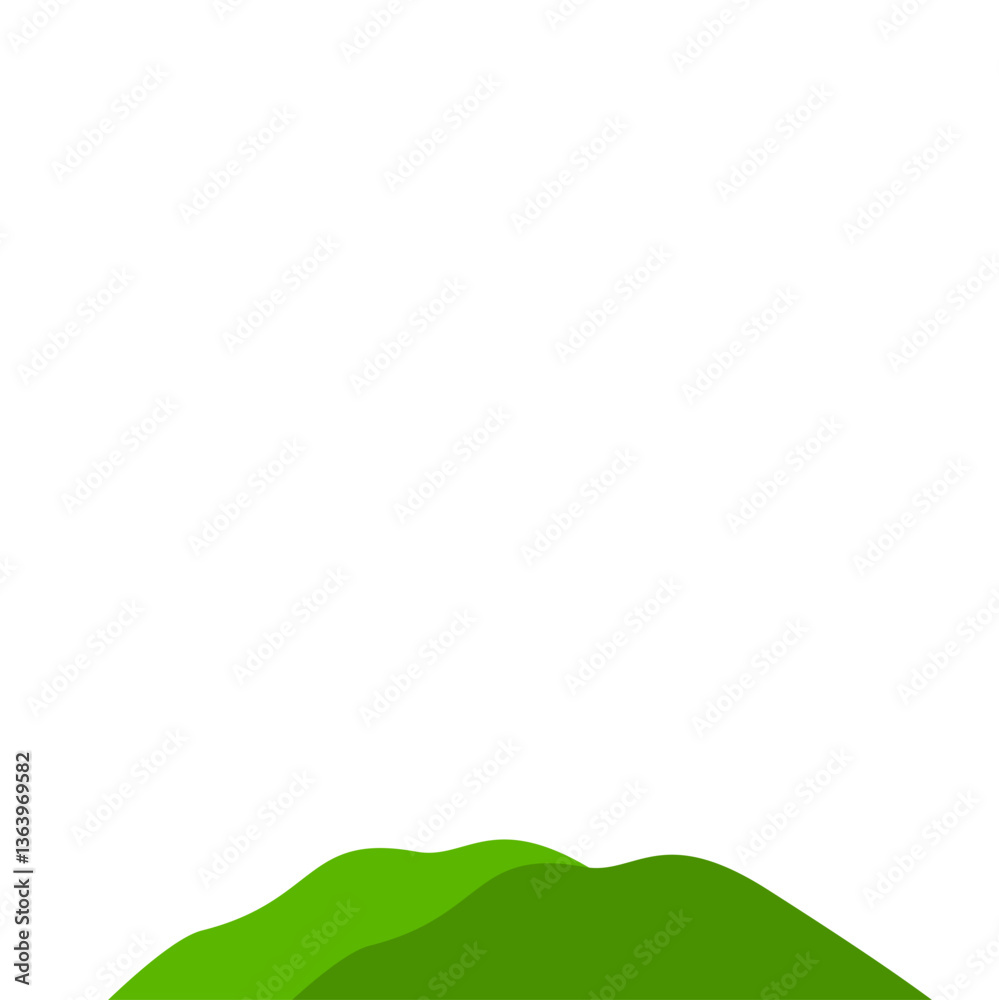 Fototapeta premium Green Mountain Illustration