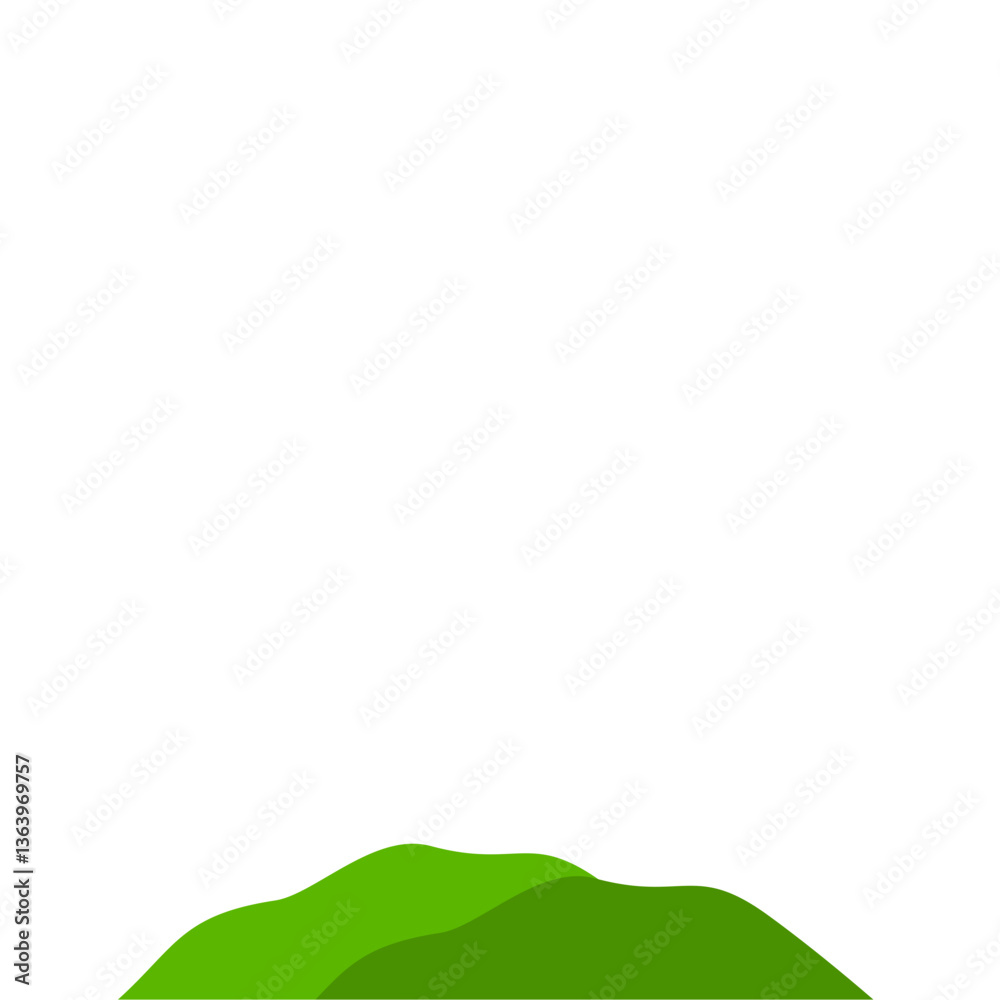 Fototapeta premium Green Mountain Illustration