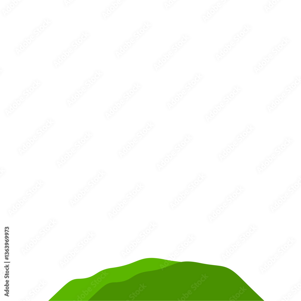 Fototapeta premium Green Mountain Illustration