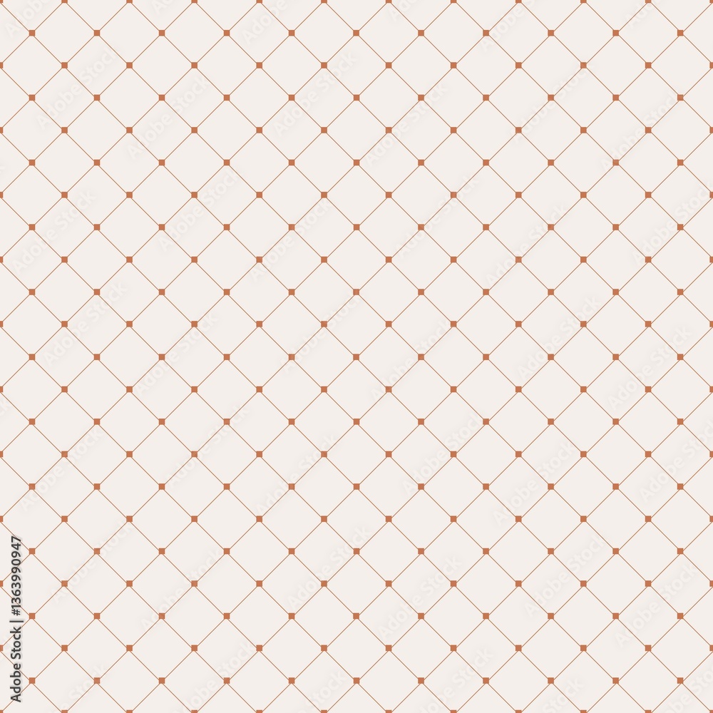 Naklejka premium Crosshatch grid background, beige seamless pattern