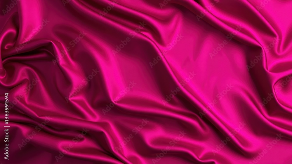 Obraz premium Dark magenta purple silk satin. Soft folds on a shiny fabric. Luxury background with space for design. Banner. Wide. Long. Panoramic. Christmas, Valentine. Flat lay, top view table. Template.