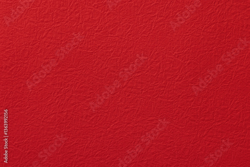 しわのある赤い和紙の背景テクスチャー　Wrinkled red washi paper background texture