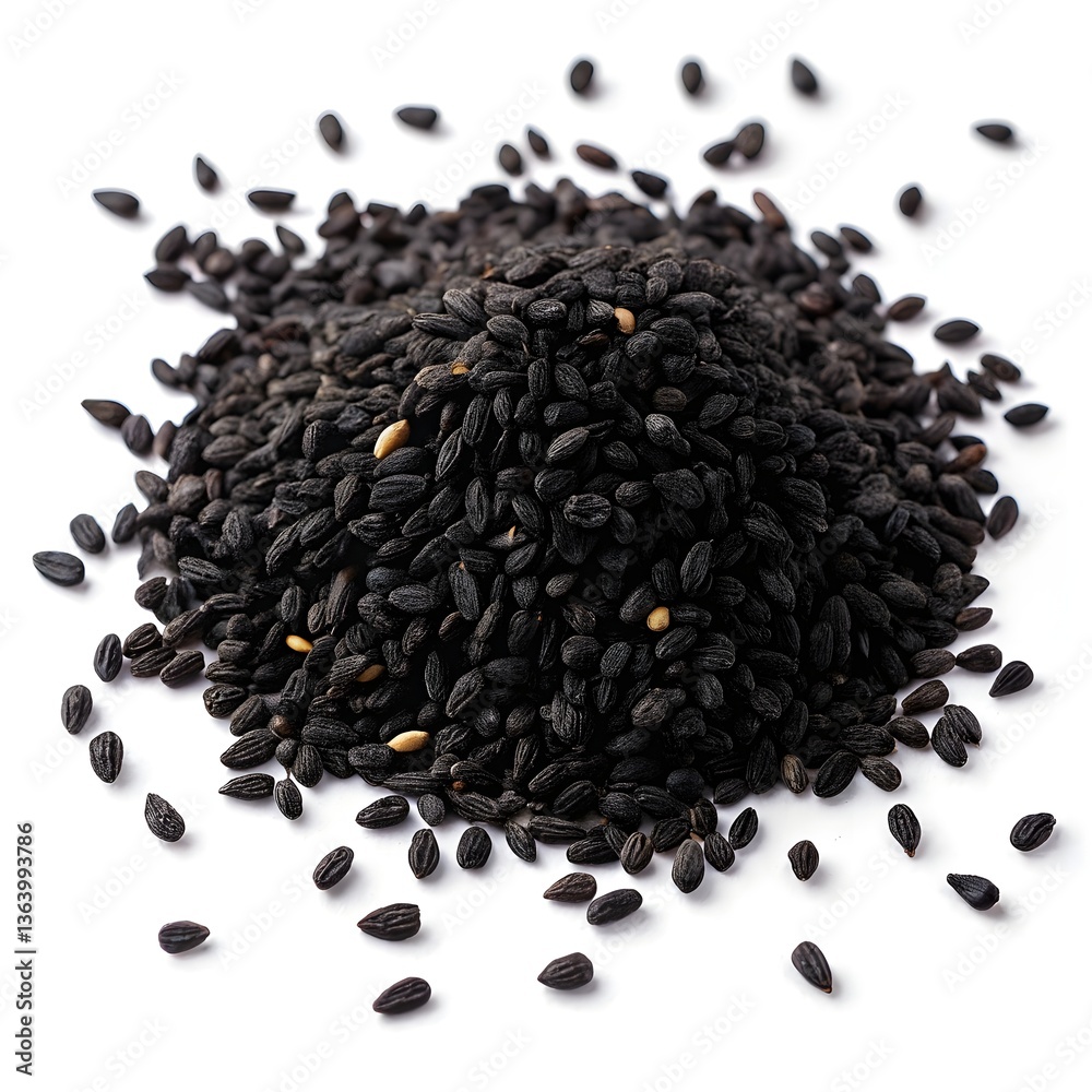 Black cumin's isolated on white background Black cumin's isolated on white background