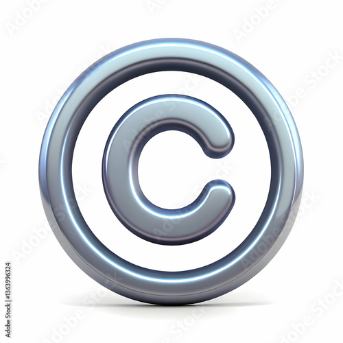silver copyright symbol