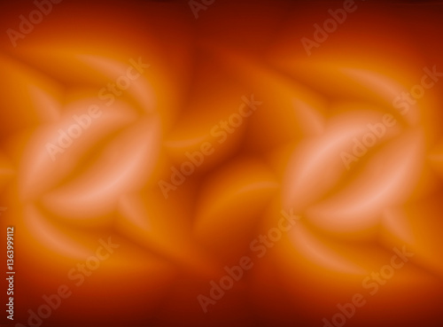 abstract smooth and shiny waves with matted effect. orange blur background
