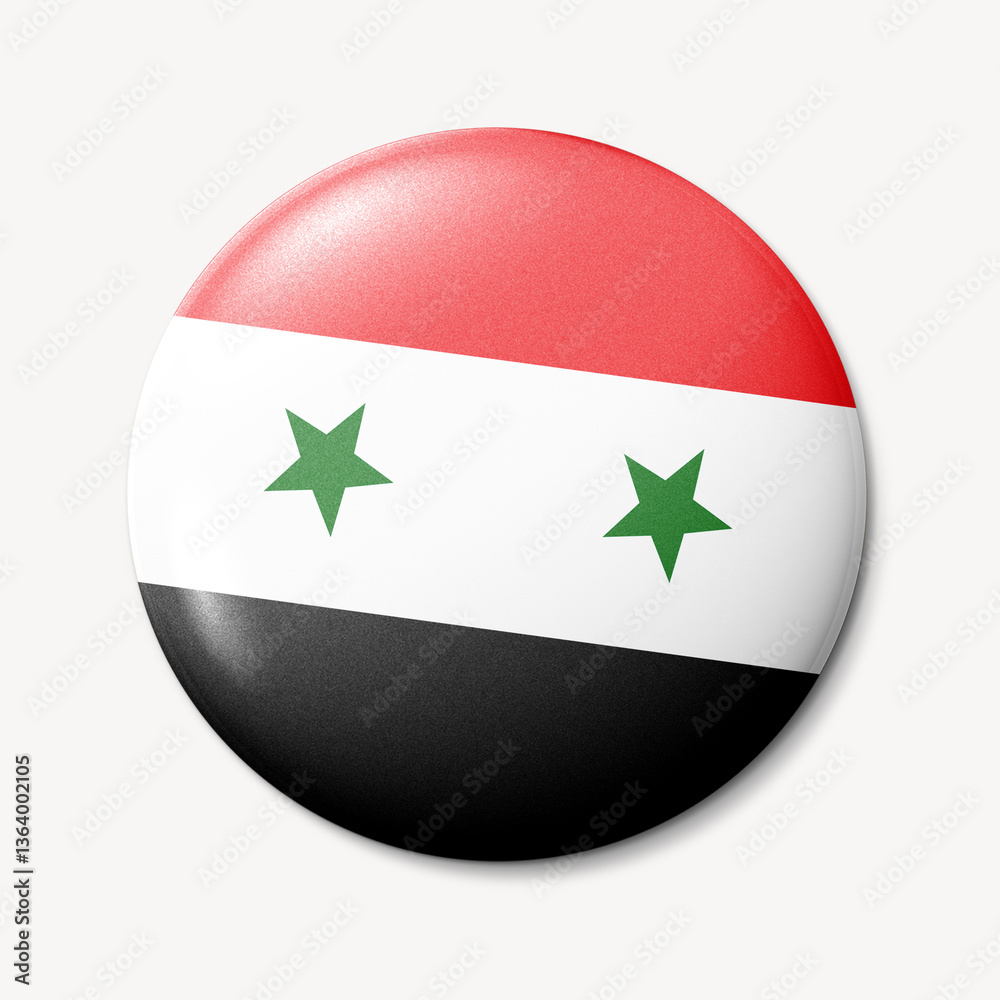 Syria flag round badge illustration Syria flag round badge illustration