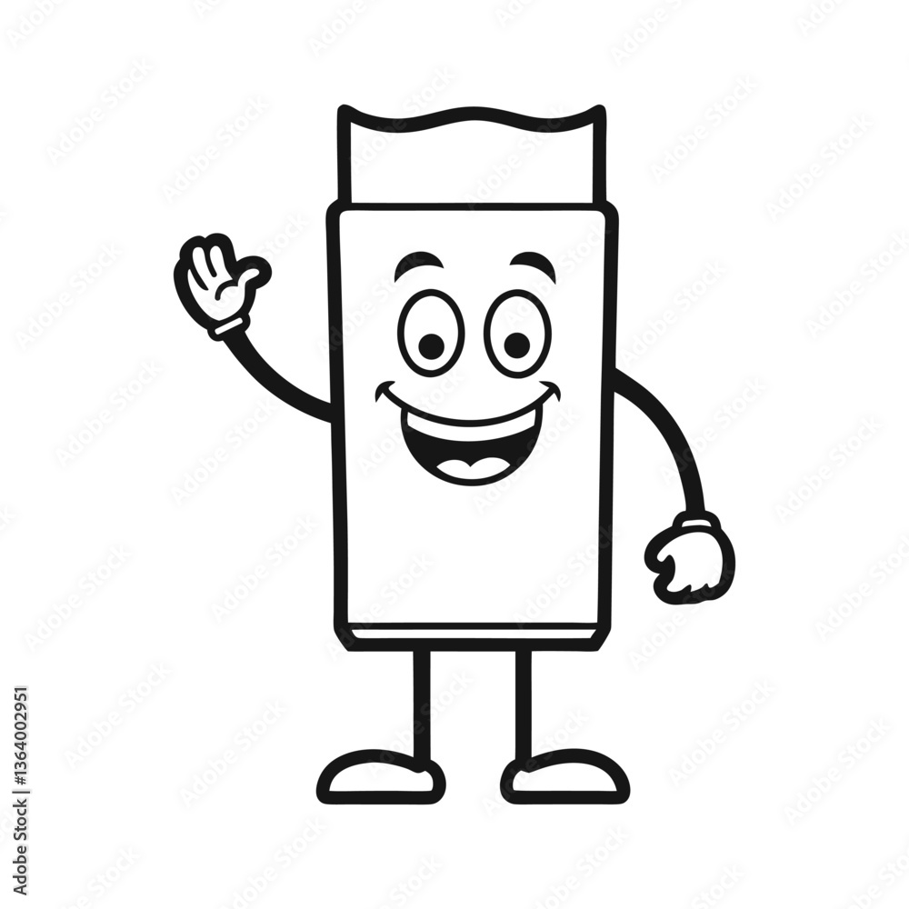outline of a talking chocolate bar mascot.eps outline of a talking chocolate bar mascot.eps