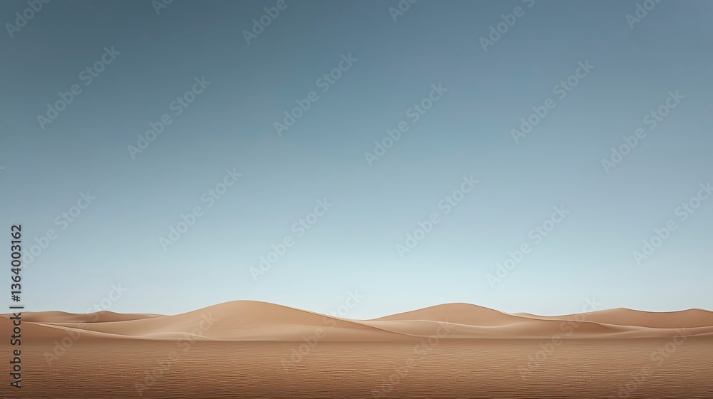 Fototapeta premium Vast desert expanse under a serene sky