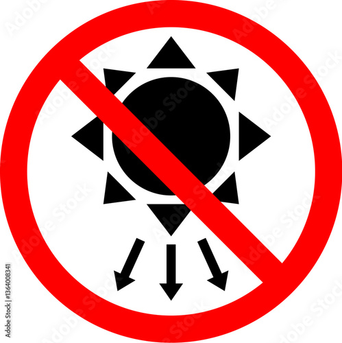 直射日光禁止のマーク