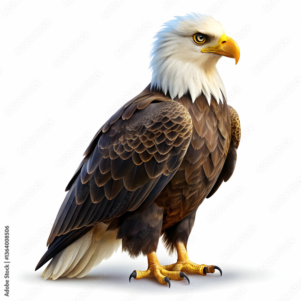 Obraz premium bald eagle isolated on white