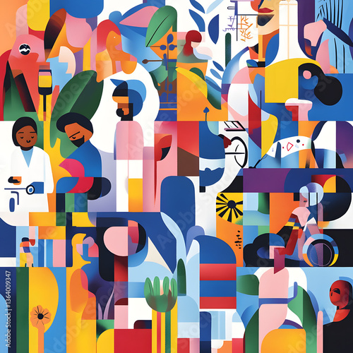 A powerful visual representing health equity and access for all.