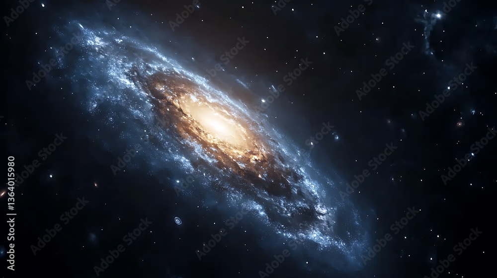 Fototapeta premium Spiral galaxy in deep space. (83)