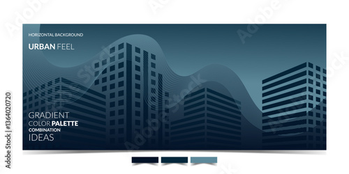 BACKGROUND 526 WITH MODERN ABSTRACT CITY LANDSCAPE FOR BRAND IDENTITY, PRESENTATION AND A LOT OF DESIGN NEEDS	
