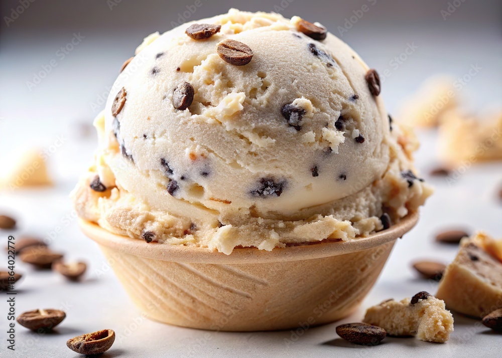 Cookie and Cream Ice Cream Closeup Texture Cookie and Cream Ice Cream Closeup Texture
