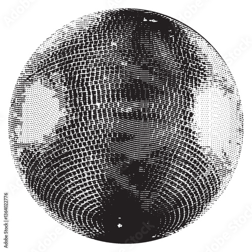 Disco ball isolated. Disco ball clipart. Mirrorball with lights.