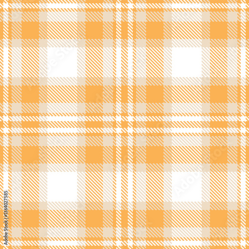 Modern Seamless Tartan in Bright Butterscotch tones Textile Design