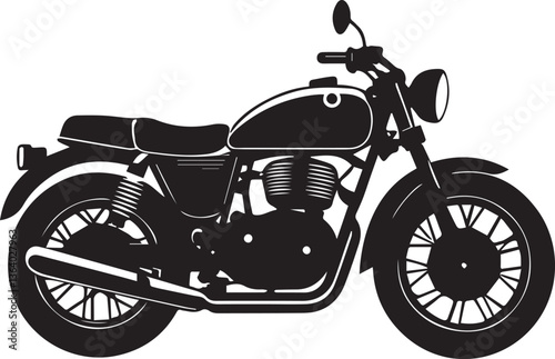 motorcycle vector illustration, motorcycle clipart, motorcycle silhouette vector black and white