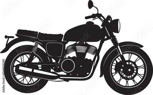motorcycle vector illustration, motorcycle clipart, motorcycle silhouette vector black and white