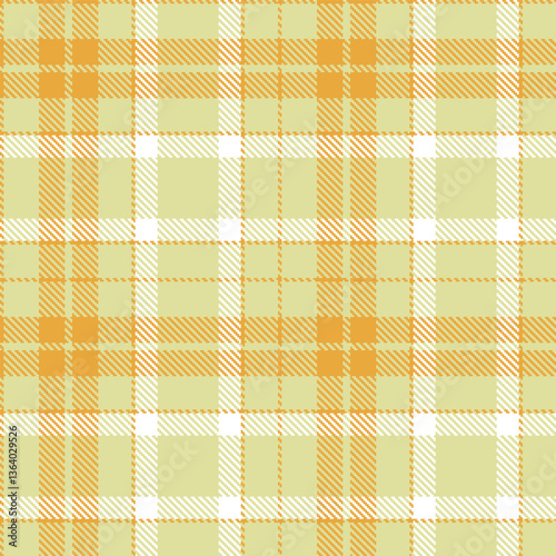 Modern Bright Butterscotch Seamless Tartan Textile Design