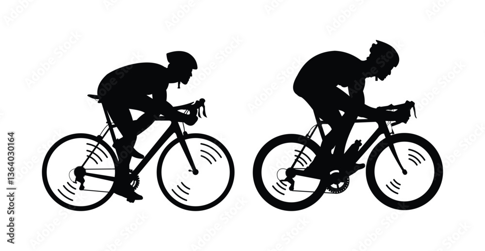 Obraz premium bike racing silhouette