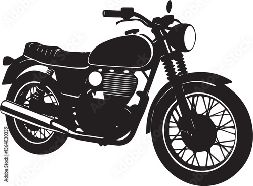 motorcycle vector illustration, motorcycle clipart, motorcycle silhouette vector black and white