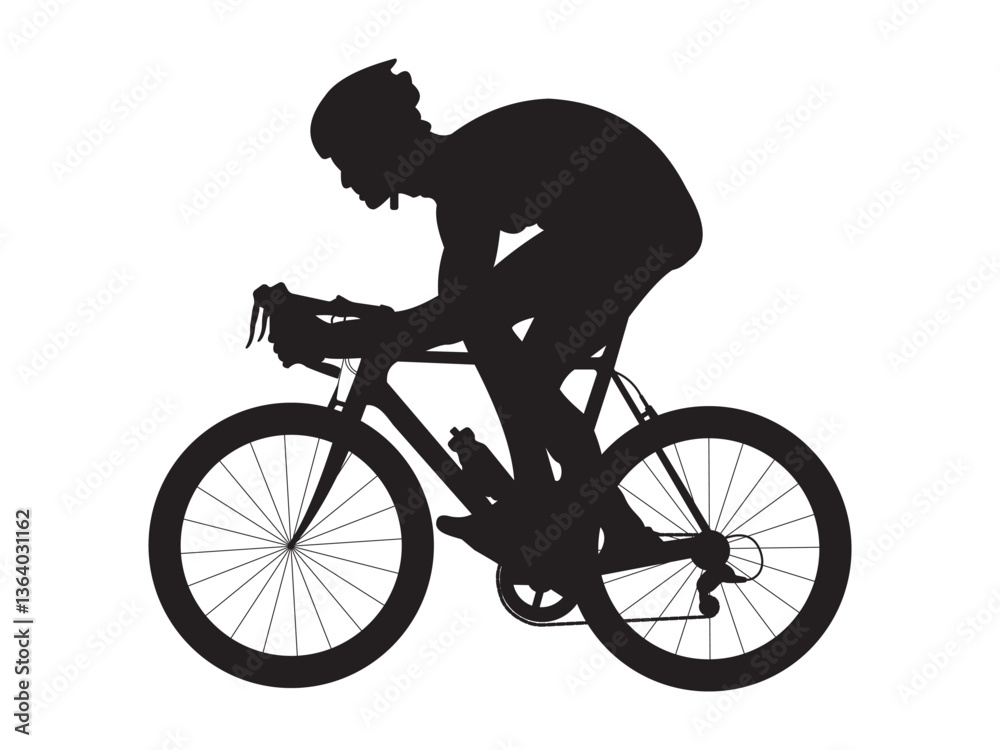 Naklejka premium bike racing silhouette