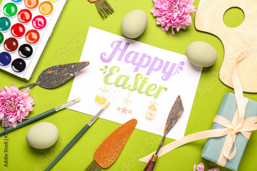 Happy easter greeting card ...