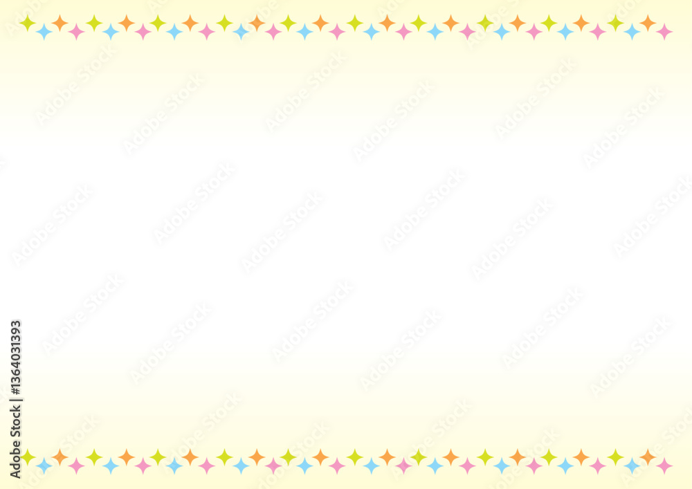 かわいいにぎやかな罫線の背景イラスト かわいいにぎやかな罫線の背景イラスト