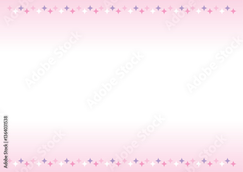 かわいいにぎやかな罫線の背景イラスト