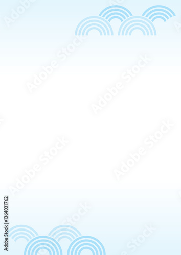 かわいいにぎやかな罫線の背景イラスト