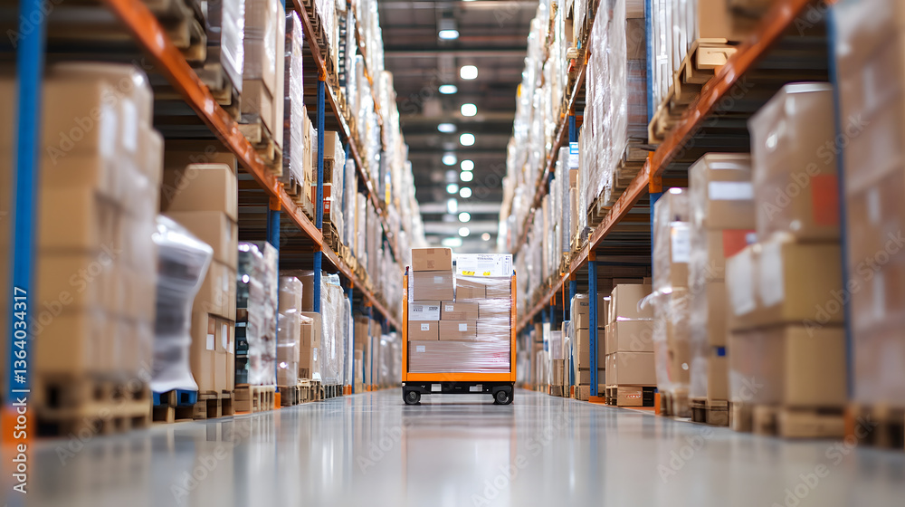 A smart AI algorithm automating inventory management across a global supply chain. A smart AI algorithm automating inventory management across a global supply chain.