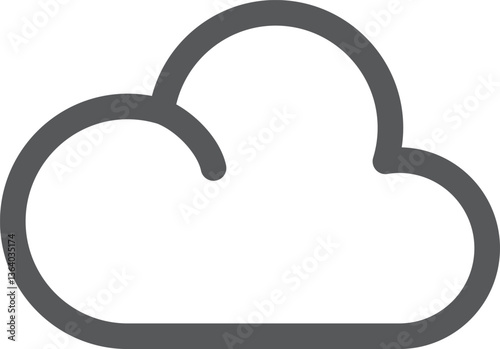 シンプルな天気のアイコン（雲）