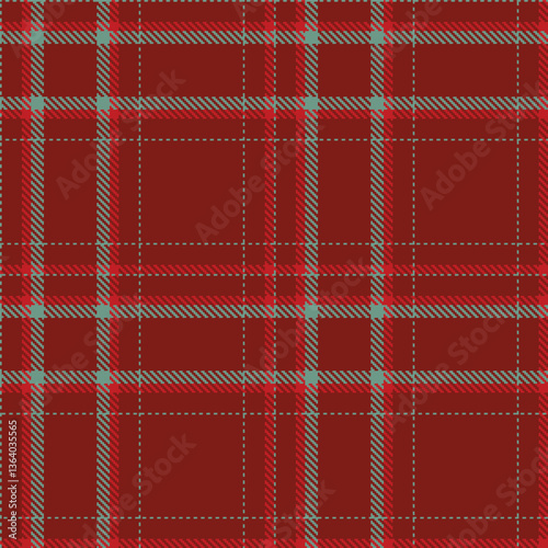 Modern Seamless Tartan in Muted Greyish Teal tones Textile Design Variant 1079