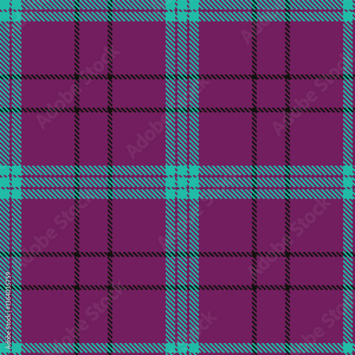 Modern Seamless Tartan in Smoky Rich Purple tones Textile Design Variant 1123