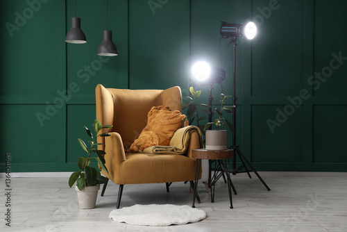 Interior of illuminated pho...